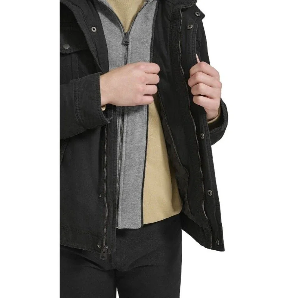 Men’s Levi’s Cotton‎ Hooded Quilt Lined Trucker Jacket Medium / New With Tag
